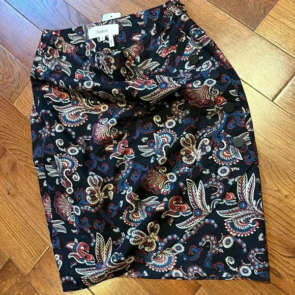 ba&sh Cassi Paisley Printed Mini Skirt Sz Small New - Picture 2 of 16